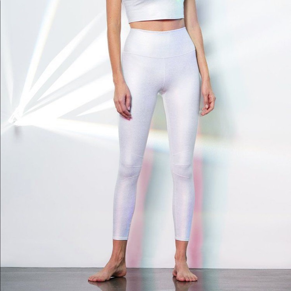 Alo yoga iridescent glitter high waisted